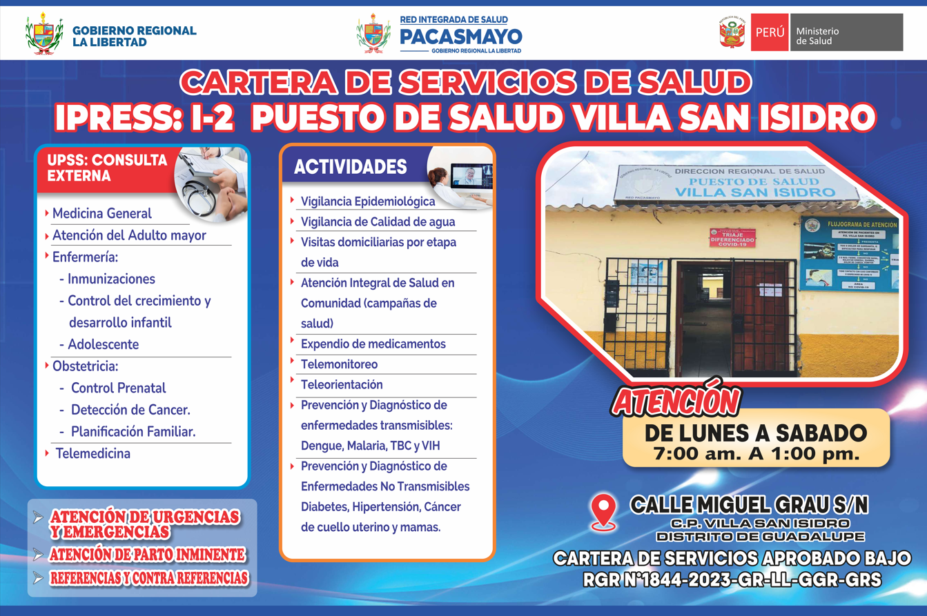 Cartera de Servicios de P.S. Villa San Isidro